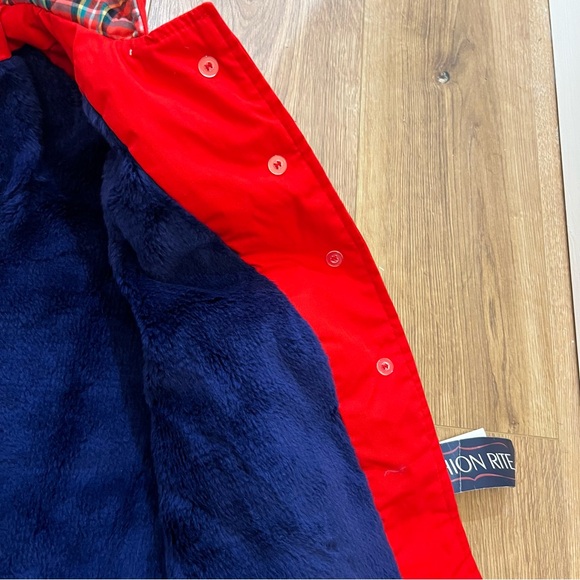 Hooded Dress Coat with Blue Fleece Lining Size 5T NWT Holiday Christmas - Picture 8 of 10